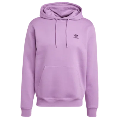 Adidas Originals Mens  Trefoil Essentials Lifestyle Hoodie In Preloved Purple