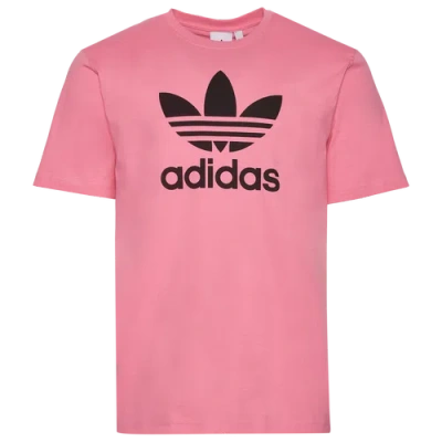 Adidas Originals Mens  Trefoil T-shirt In Pink/black