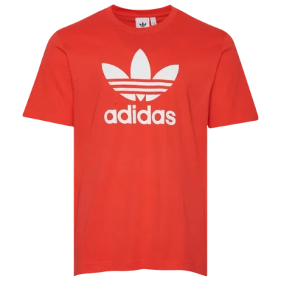 Adidas Originals Mens  Trefoil T-shirt In Red/white