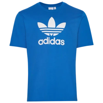 Adidas Originals Mens  Trefoil T-shirt In White/blue