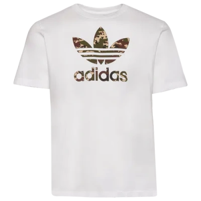 Adidas Originals Mens  Trefoil T-shirt In White/multi