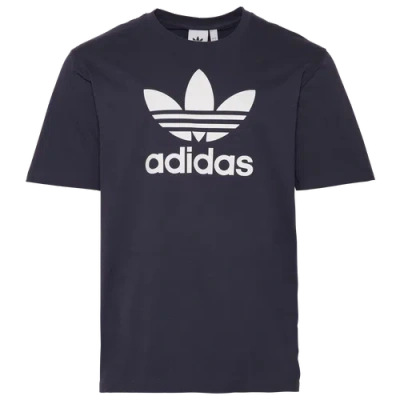 Adidas Originals Mens  Trefoil T-shirt In White/navy