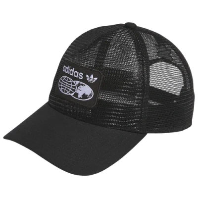 Adidas Originals Mens  Worldwide Mesh Trucker Hat In Black/black