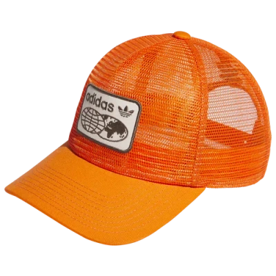 Adidas Originals Mens  Worldwide Mesh Trucker Hat In Orange/brown