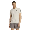 Adidas Originals Mens Adidas Own The Run Aeroready Running Short Sleeve T-shirt In Wonder Beige