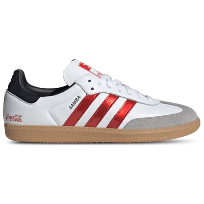 Adidas Originals X Coca-cola Samba Og Lace-up Leather Sneakers In White