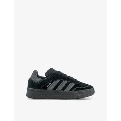 Adidas Originals Mens Black Caron Carbon Samba Xlg Suede Low-top Trainers