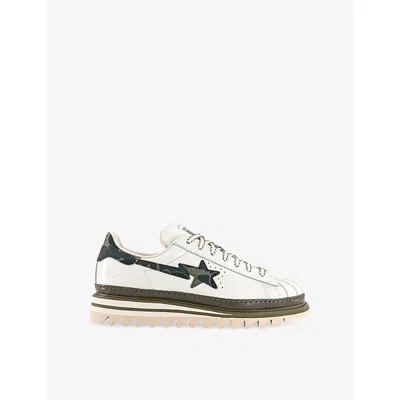 Adidas Originals Mens Bape Off White Branch Ol Clot X A Bathing Ape X Adidas Superstar Leather Trainers