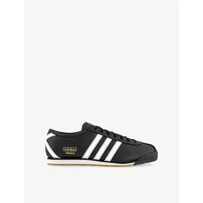 Adidas Originals Mens Black White Gum Italia 70s Leather Low-top Trainers