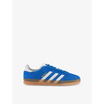 Adidas Originals Mens Blue Gazelle Indoor Pro Suede Low-top Trainers