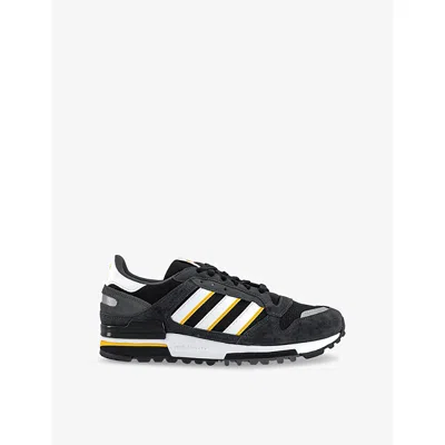 Adidas Originals Mens Carbon White Zx600 Suede And Mesh Low-top Trainers In Gray