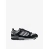 Adidas Originals Mens Core Black Grey Grey Zx600 Suede And Mesh Trainers In Gray