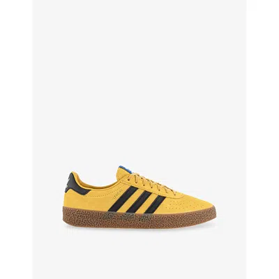 Adidas Originals Mens Crew Yellow Black Gum Montreal Suede Trainers