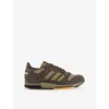 Adidas Originals Mens Dark Brown Orbit Green C Zx600 Suede And Mesh Trainers In Brown