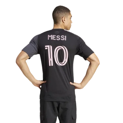 Adidas Originals Mens Lionel Messi Adidas Inter Miami Away Jersey In Black