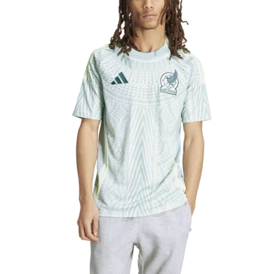 Adidas Originals Mens Mexico Adidas Mexico 2024 Away Soccer Jersey In Linen Green