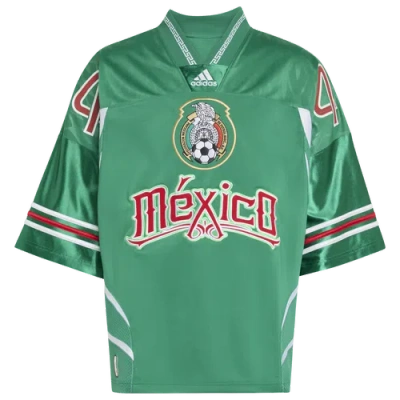 Adidas Originals Mens Mexico Adidas Mexico Retro Oversized Jersey In Green