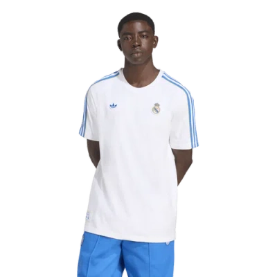 Adidas Originals Mens Real Madrid Adidas Real Madrid Icon T-shirt In White