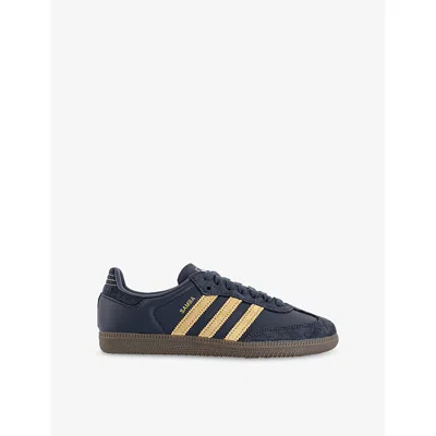 Adidas Originals Mens Adidas Samba Og Leather Trainers In Blue