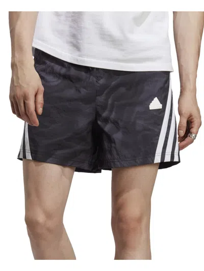 Adidas Originals Mens Striped Polyester Shorts In Black