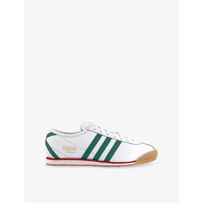 Adidas Originals Mens White Black Green Italia 70s Leather Low-top Trainers