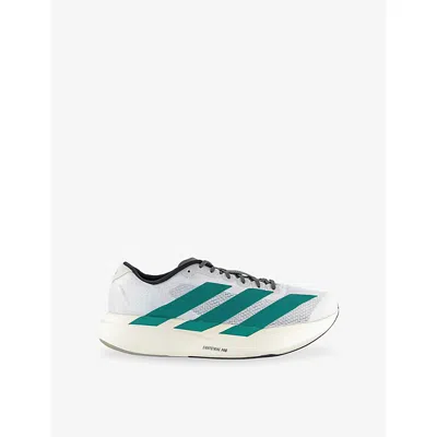 Adidas Originals Mens White Pure Teal Grey Adizero Evo Sl Mesh Low-top Trainers In Multi