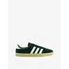Adidas Originals Roelee Spzl Leather-trimmed Suede Sneakers In Green