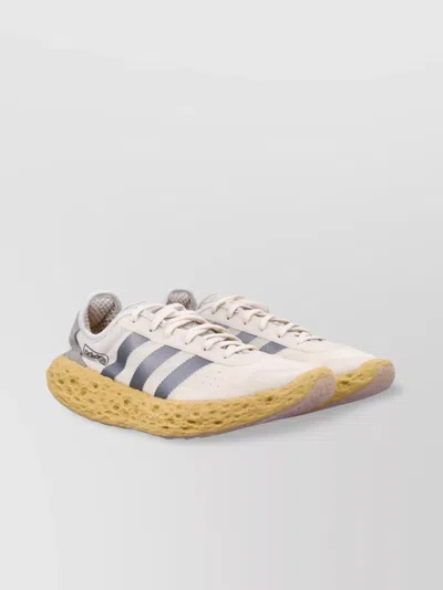 Adidas Originals Mesh Nylon Low-cut Sneakers With Cushioned Collar In White