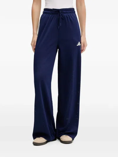 Adidas Originals Mesh Side-stripe Track Pants In Blue
