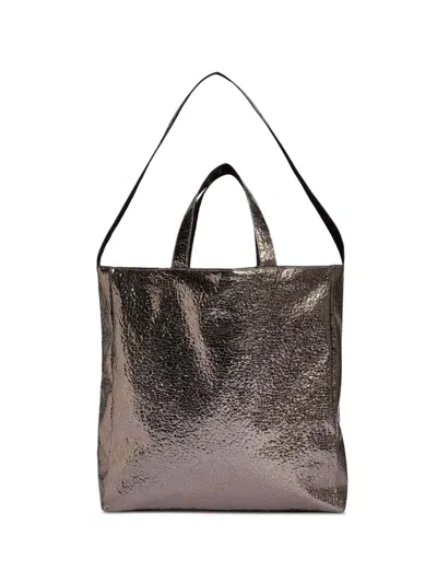 Adidas Originals Metallic Tote Bag In Gray