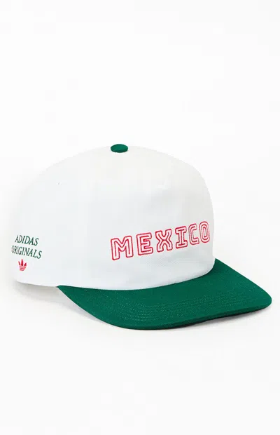 Adidas Originals Mexico Tournament 5-panel Strapback Hat In Cream In White