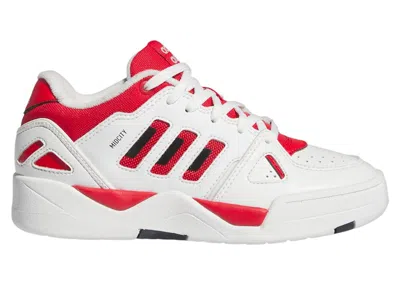 Pre-owned Adidas Originals Midcity Low Sneakers In Core White/collegiate Red/core Black