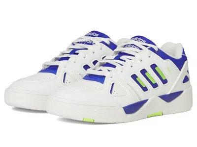 Adidas Originals Midcity Low Top Basketball Shoes (big Kid) Kids Shoes White/lucid Blue/lucid Lemon : 6 Big Kid M, Le In Multi