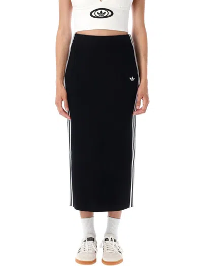 ADIDAS ORIGINALS ADIDAS ORIGINALS ADICOLOR RIB KNIT 3-STRIPES SKIRT