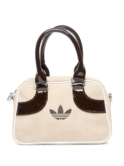 Adidas Originals Mini Bowling Logo Tote Bag In Neutral