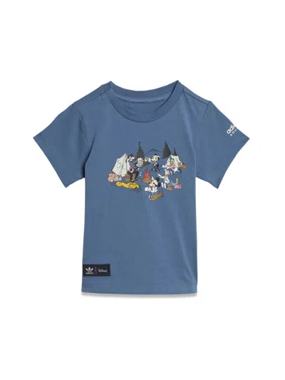 Adidas Originals Mini Graphic T-shirt For Kids In Blue