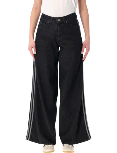 Adidas Originals Mini High-waisted Jeans In Black