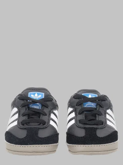 Adidas Originals Mini Samba Crib Sneakers In Black