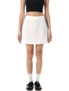 Adidas Originals Short Skirt With Elastic Waistband And Side Stripes In White