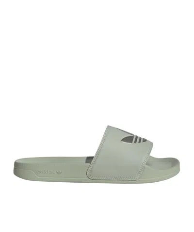 Adidas Originals Minimalist Branded Slide Sandals In Gray