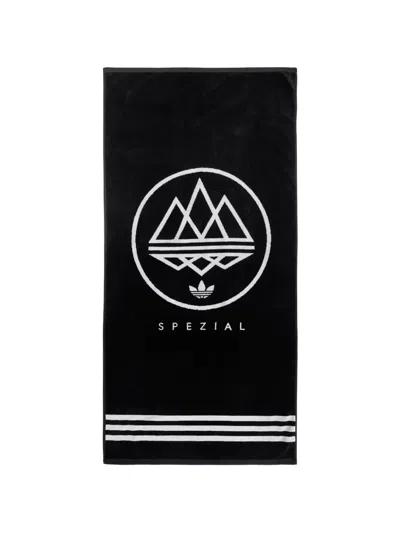 Adidas Originals Mod Logo-print Towel In Black