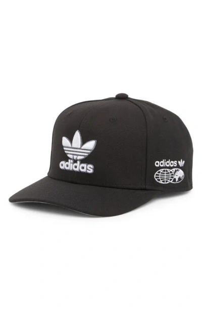 Adidas Originals Modern Structure Snapback Hat In Black/ White/ Grey