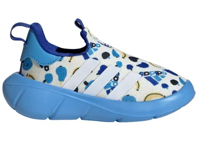 Pre-owned Adidas Originals Monofit Sneakers In Ivory/cloud White/blue Burst In Multi