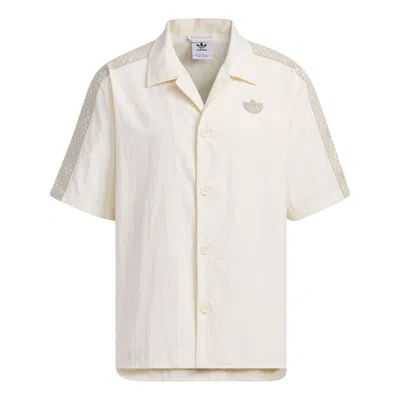 Adidas Originals Monogram Shirt Logo 'white' In Neutral