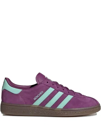 Adidas Originals Muenchen Leather Sneakers In Purple