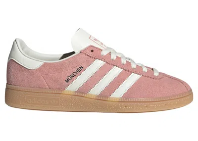 Pre-owned Adidas Originals Muenchen (women's) Sneakers In Wonder Mauve/off White/silver Metallic