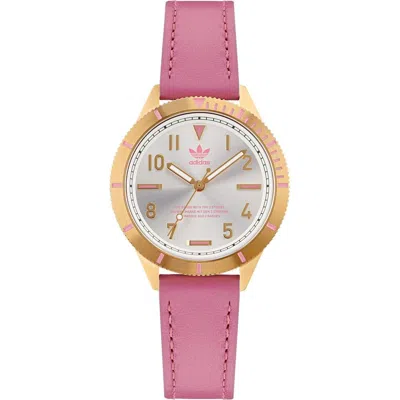 Adidas Originals Multicolor Leather Watch In Pink