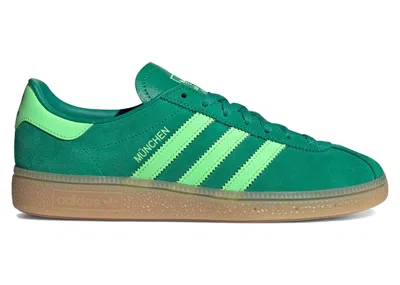 Pre-owned Adidas Originals München (women's) Sneakers In Court Green/lime Burst/gum