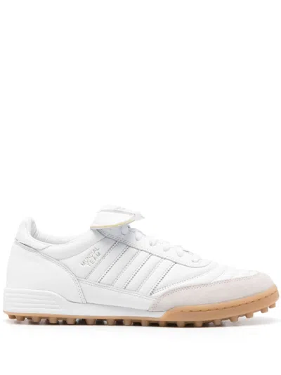 Adidas Originals Adidas Mens Core White Gu Mundial Team Leather Low-top Trainers In Core White Core White Gu