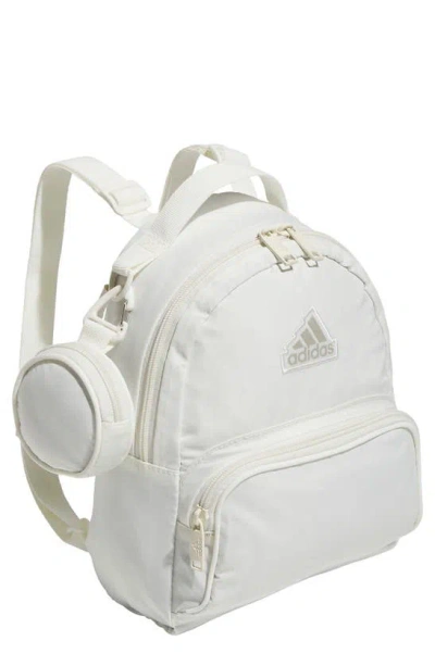Adidas Originals Must Have Mini Backpack In Off White/ Putty Grey